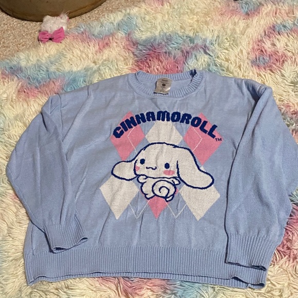 Hybrid Apparel Sanrio Light Blue Cinnamoroll Cozy Warm Sweater XL - Picture 1 of 6